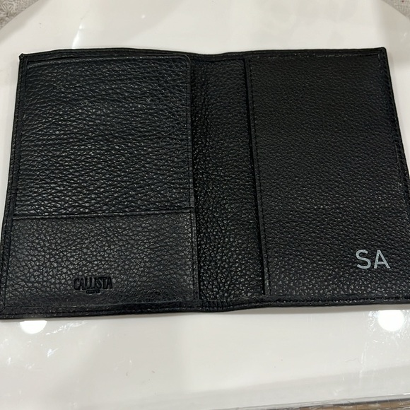 CALISTA ITALIAN BLACK SUPPLE PEBBLE GRAIN LEATHER WALLET 12x8 BRAND NEW - Picture 4 of 7